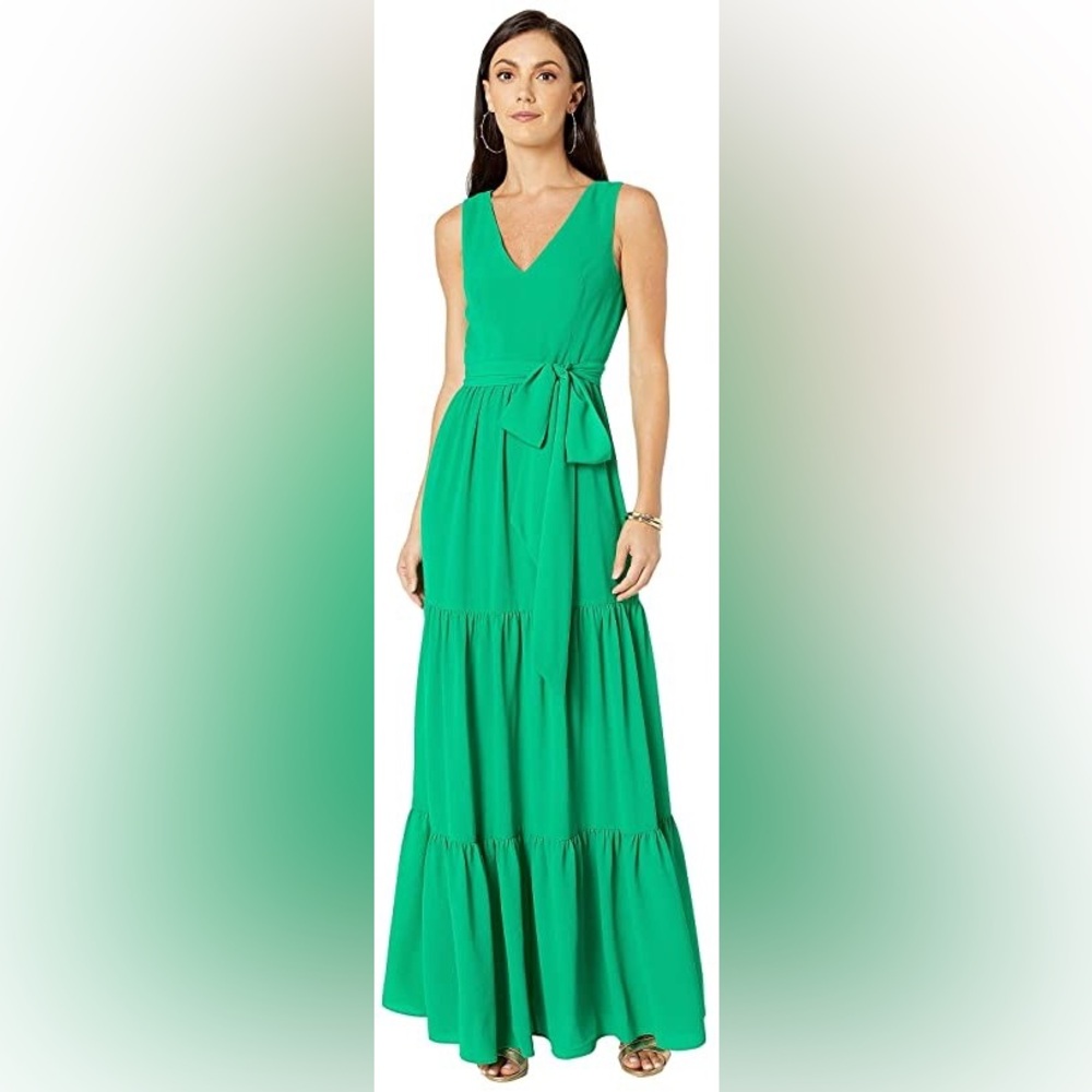 Lilly Pulitzer Vibrant Green Maurine Maxi Dress NWOT size 2 ❤️
